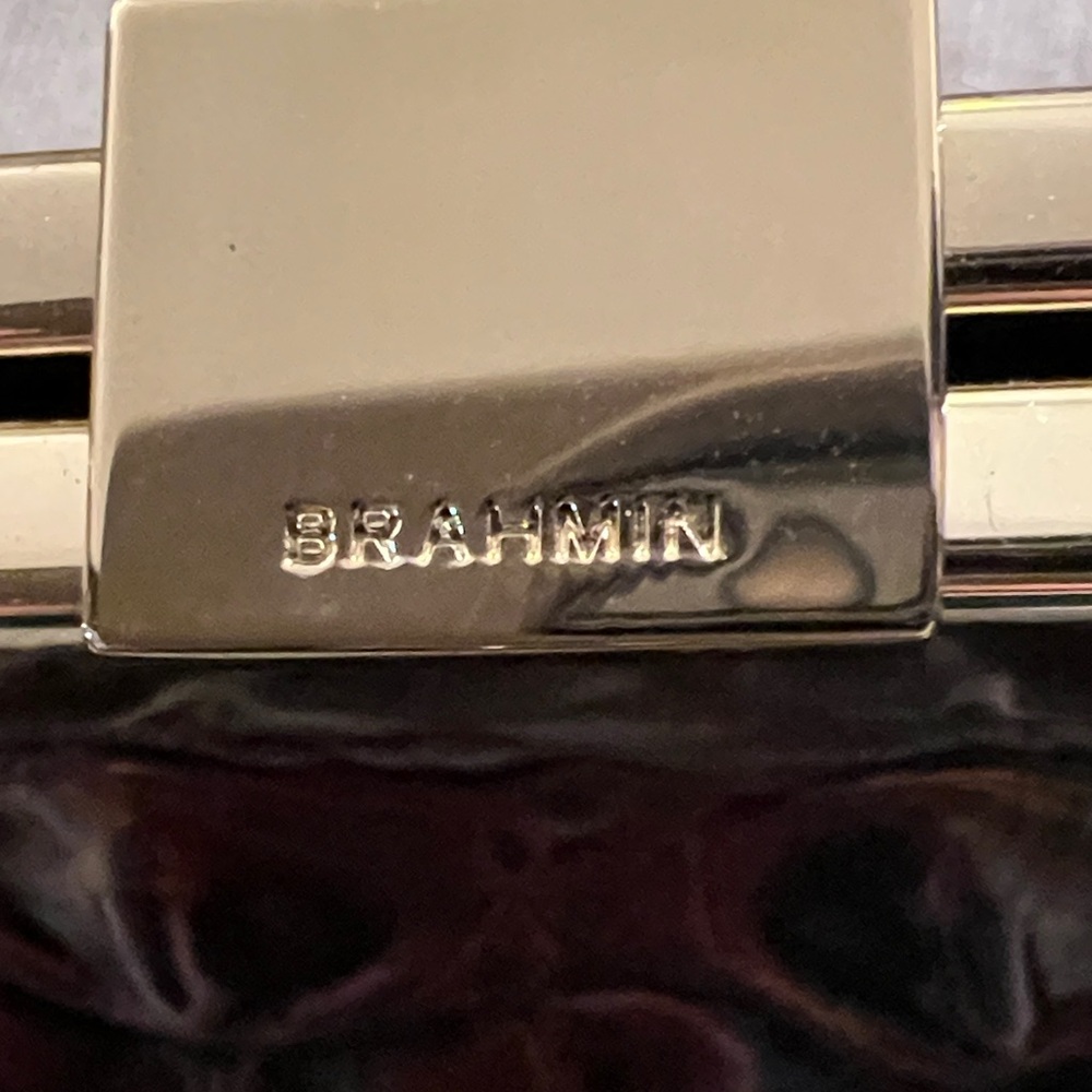 Brahmin Iridescent Crocodile Embossed Shoulder Bag - Picture 8 of 9
